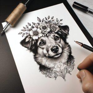 Adorable Dog With A Flower Crown