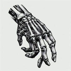 Biomechanics Halloween Skeletal Hand Reaching Out