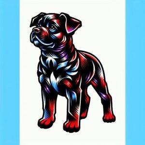 Flash Style Dog With Bold Colors