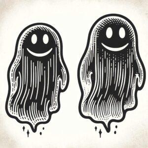 Flash Style Halloween Ghost With A Friendly Smile