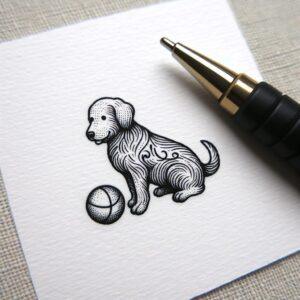 Micro Realism Dog With A Ball
