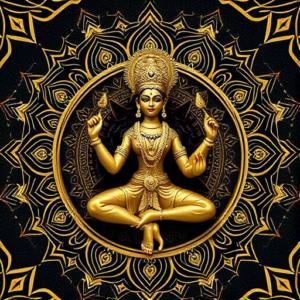 Goddess Kali inside a mandala
