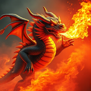 dragon breathing fire