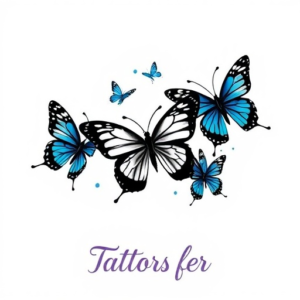 5 butterflies around forearm