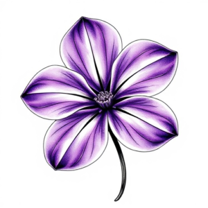 Purple flower to memory of my daughter