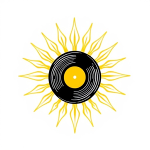 Vinyl record sun