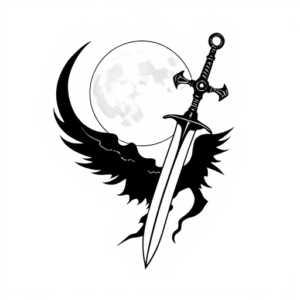 moon and sword minimalism