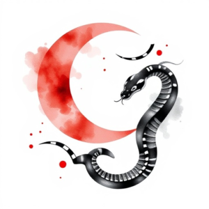 moon, snake