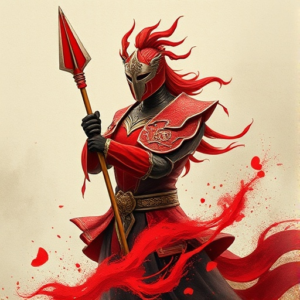 red heart with more spear