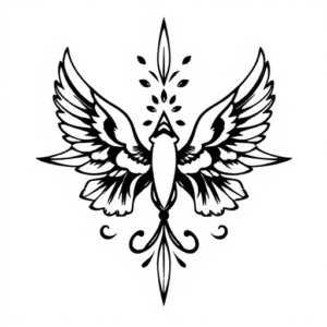 symmetrical tattoo sketch