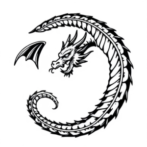 A dragon-shaped ouroboros that did not leave the circle
