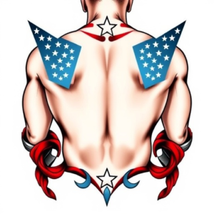 American style full back tattoo