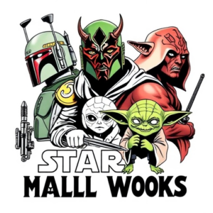 Boba Fett, Darth Maul, Grogu, Yoda, and Mandolorian Flash Sheet