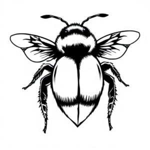 Bumblebee with fake breasts on its chest