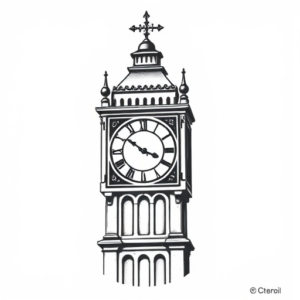 Clock tower with C on it