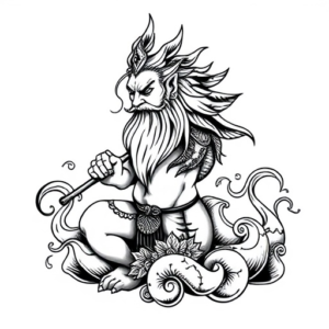 DELICATE NYAMI NYAMI RIVER GOD TATTOO