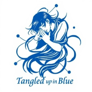 Figure tangled in blue