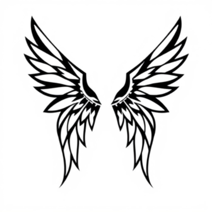 Geometric angel wings