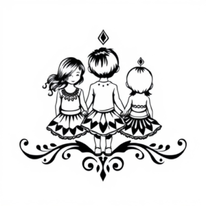 I want a tattoo that symbolises 3 kids but one I lost. am a free spirited gemine