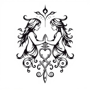 I want a tattoo that symbolises 3 kids but one I lost. am a free spirited gemini use the celtic mothers design