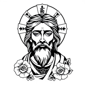 Orthodox tattoo with Jesus