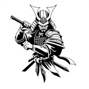 Samurai with katana
