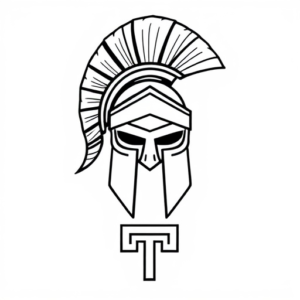 Spartan with greek key