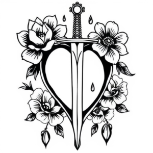The sword pierced the heart.Very cool.