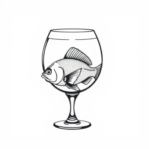 a fish that is in a raki glass and I want Galata bridge on the back floor of the fish