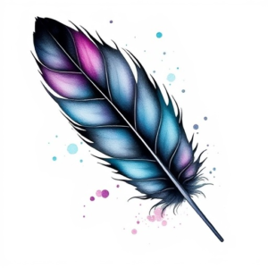 finline watercolor feather