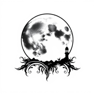 hyper realistic full moon