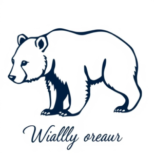 Walking bear in color