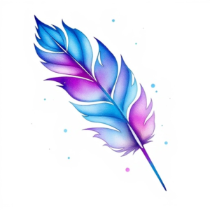 watercolor feather