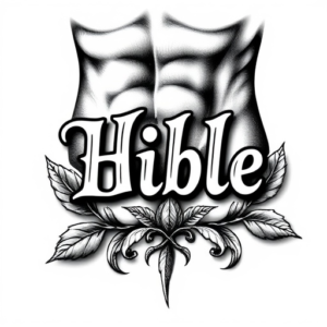 3d Anatomy with Holly bible Text Background