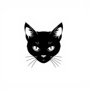 Black cat’s head