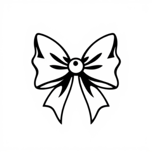 Feminine tattoo that incorporates a semi colon into a bow