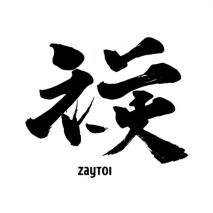 Japanese style handwriting