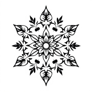 Simple floral pentacle