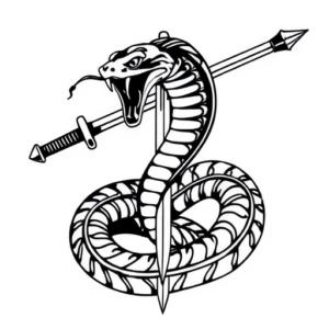 Snake with a sword