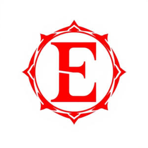 Word E with round around it