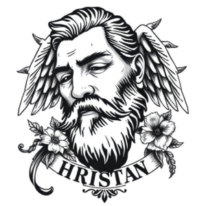 christian themed tattoo for a male
