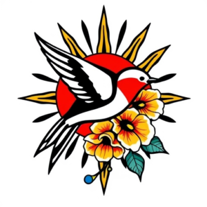swallow flower sun