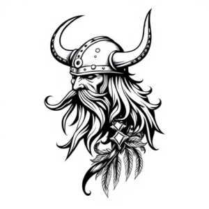 Viking thing with black lines in the arm